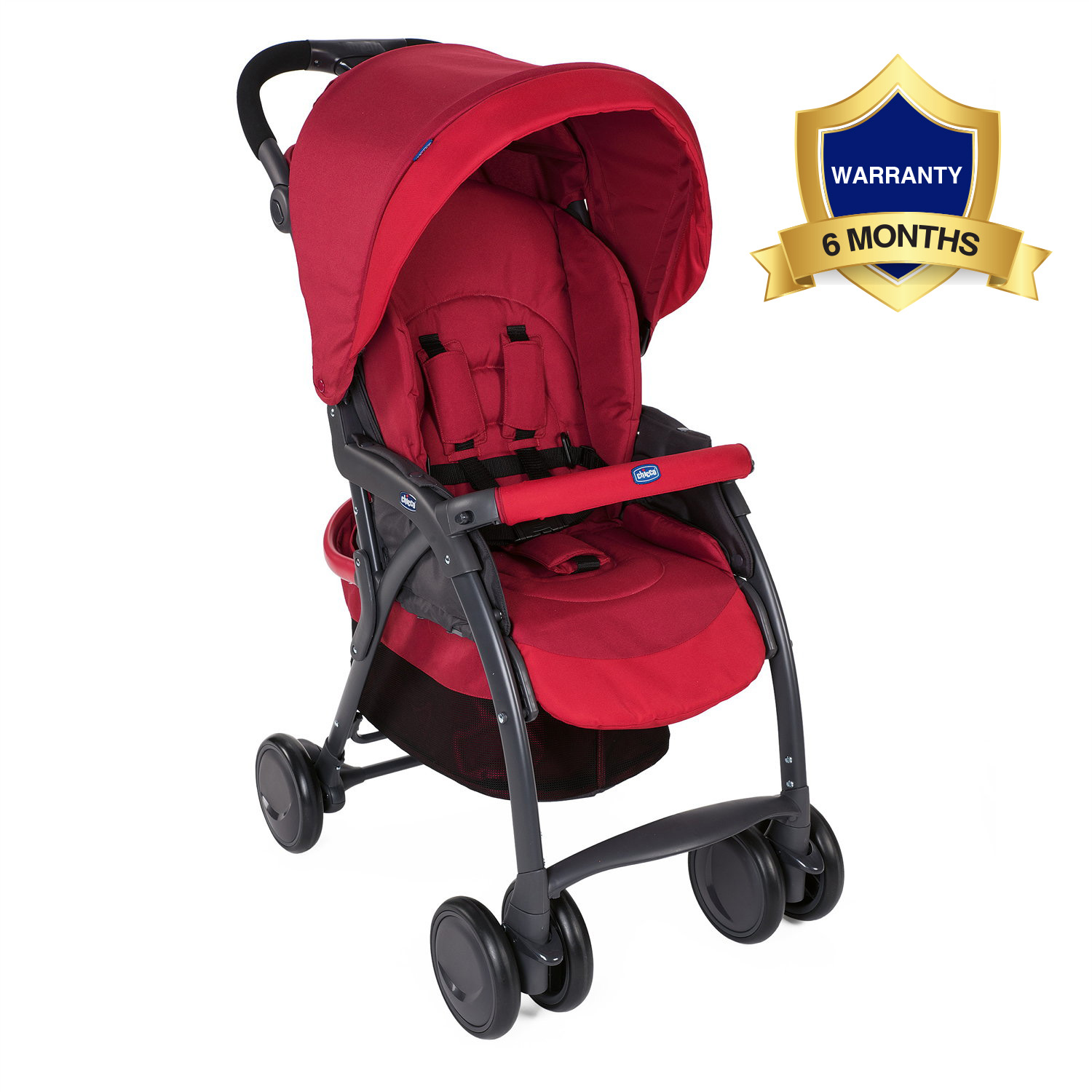 Simplicity Plus Stroller (Scarlet, Red)-Scarlet